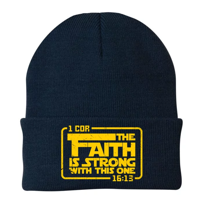 The Faith Is Strong With This One Funny Christian Knit Cap Winter Beanie