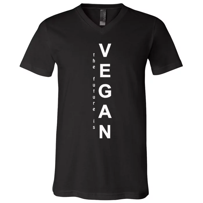 The Future Is Vegan Animal Lovers Animal Protection V-Neck T-Shirt