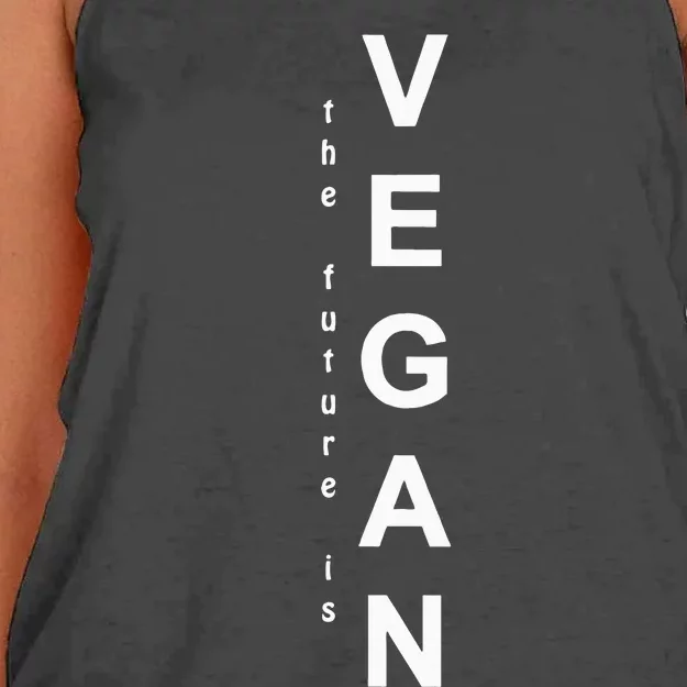 The Future Is Vegan Animal Lovers Animal Protection Women's Knotted Racerback Tank