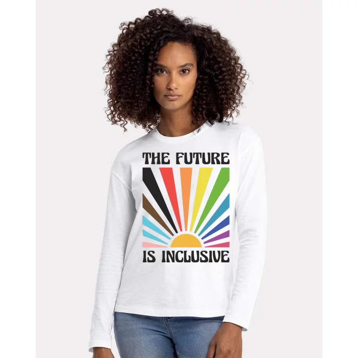 The Future Is Inclusive Womens Cotton Relaxed Long Sleeve T-Shirt