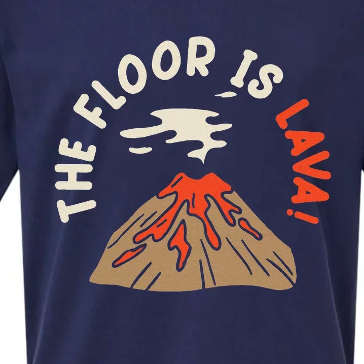 The Floor Is Lava Volcanologist Geology Volcano Sueded Cloud Jersey T-Shirt