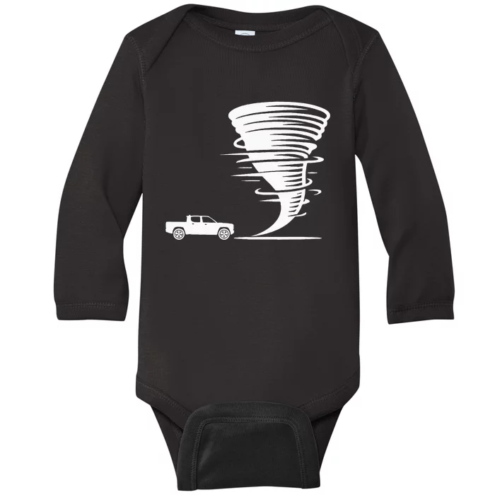 Tornado For Idea Gift Storm Chaser Baby Long Sleeve Bodysuit