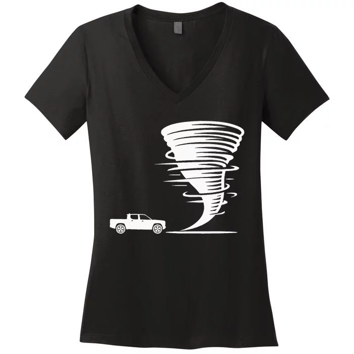 Tornado For Idea Gift Storm Chaser Women's V-Neck T-Shirt