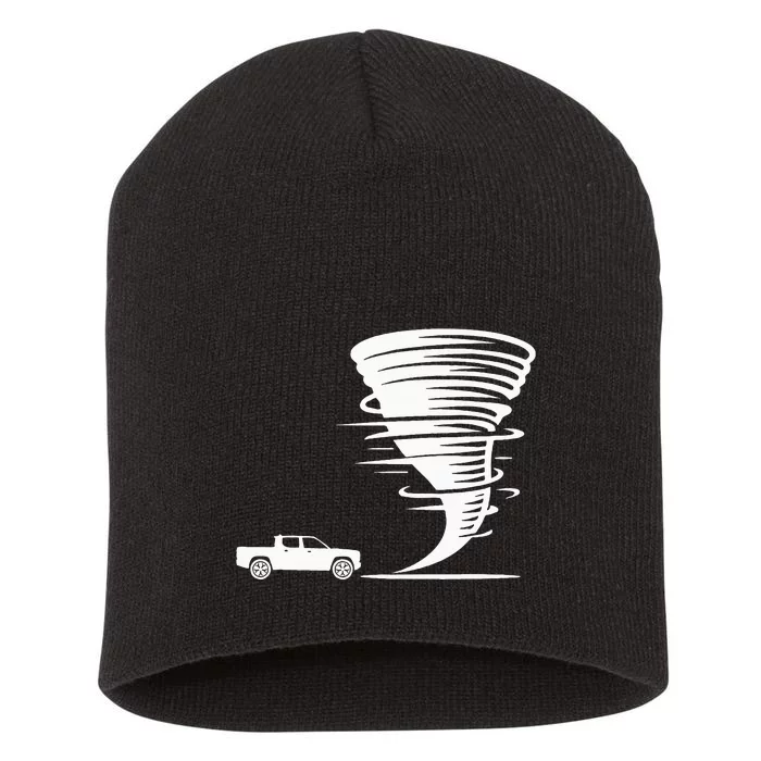 Tornado For Idea Gift Storm Chaser Short Acrylic Beanie