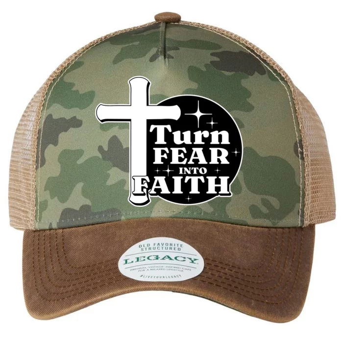 Turn Fear Into Faith Cross Legacy Tie Dye Trucker Hat