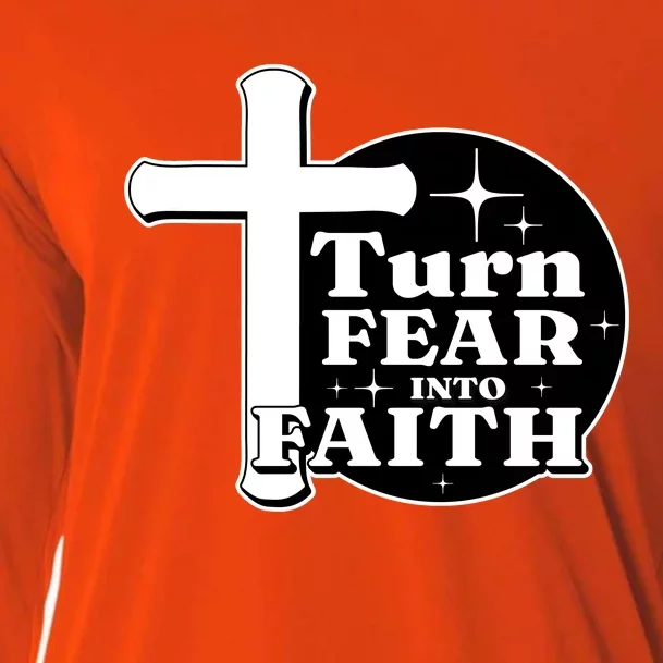 Turn Fear Into Faith Cross Cooling Performance Long Sleeve Crew