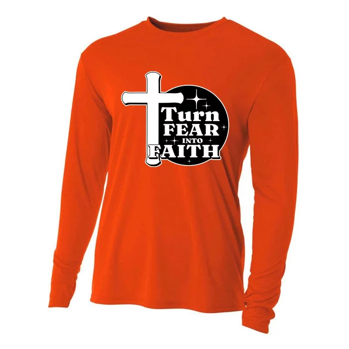 Turn Fear Into Faith Cross Cooling Performance Long Sleeve Crew