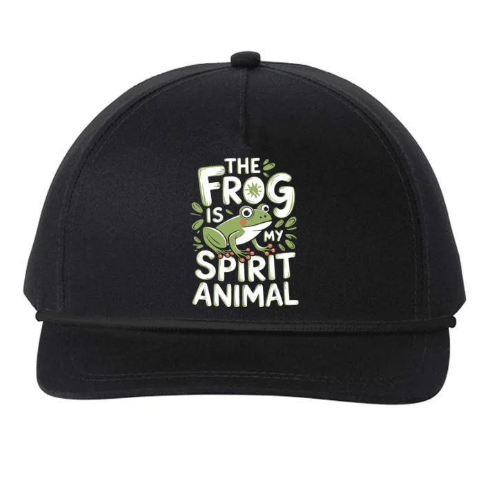 The Frog Is My Spirit Animal Whimsical Cute Frog Snapback Five-Panel Rope Hat