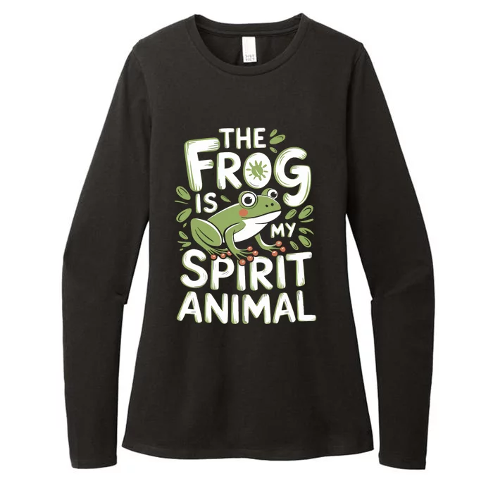 The Frog Is My Spirit Animal Whimsical Cute Frog Womens CVC Long Sleeve Shirt