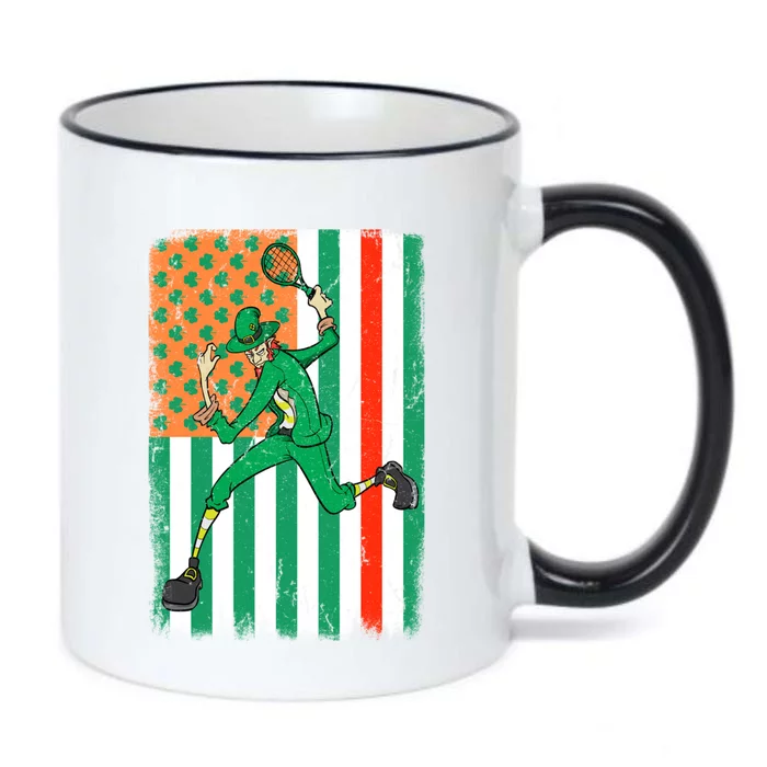 Tennis Fire Irish Usa Firefighter Flag St Patrick's Day Gift Black Color Changing Mug