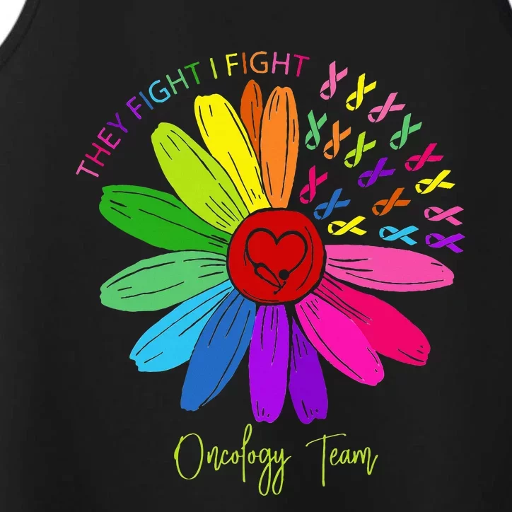 They Fight I Fight Oncology Team Tie Dye Oncology Nurse Performance Tank