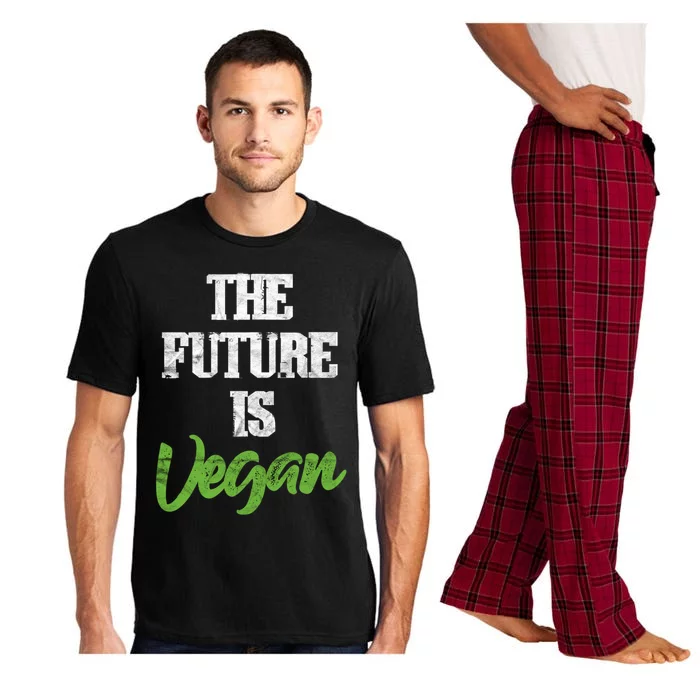 The Future Is Vegan Vegetarian Plantgiftbased Diet Veganism Funny Gift Pajama Set