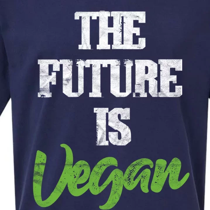 The Future Is Vegan Vegetarian Plantgiftbased Diet Veganism Funny Gift Sueded Cloud Jersey T-Shirt