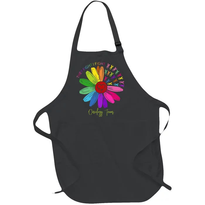 They Fight I Fight Oncology Team Sunflower Full-Length Apron With Pocket