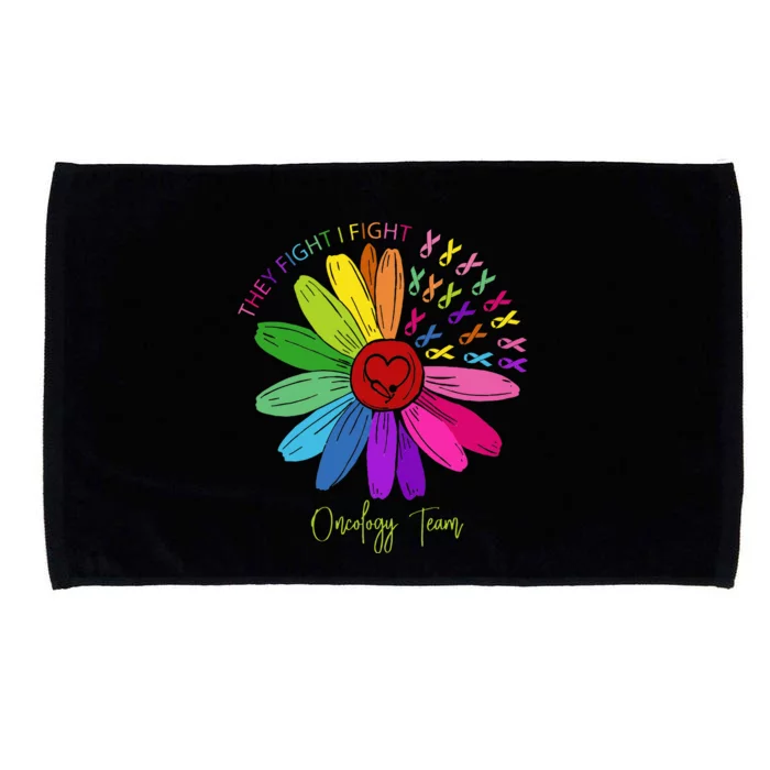 They Fight I Fight Oncology Team Sunflower Microfiber Hand Towel