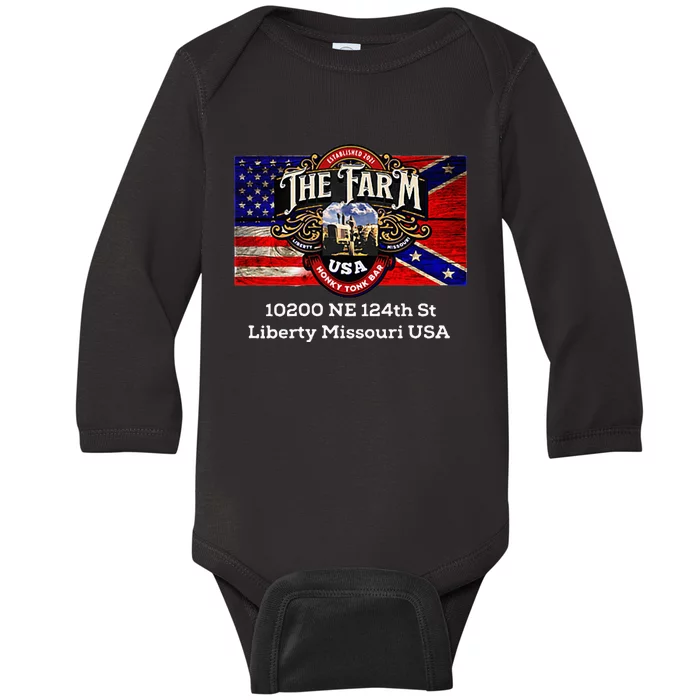 The Farm I Love Goats & Chickens Baby Long Sleeve Bodysuit