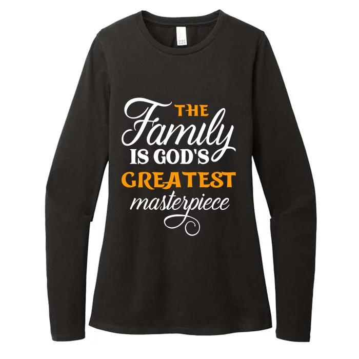 The Family Is God's Greatest Masterpiece Christian Jesus God Gift Womens CVC Long Sleeve Shirt