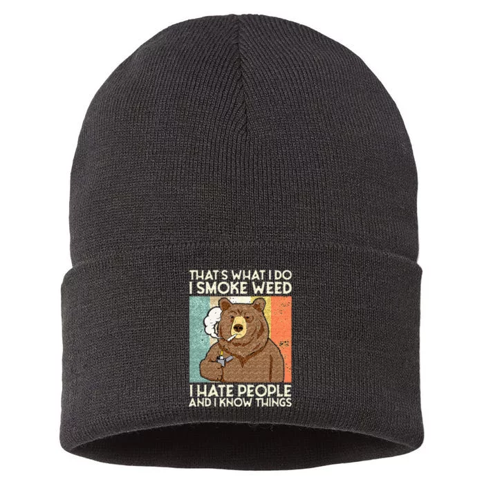 The F In Communism Stands For Food Vintage Sustainable Knit Beanie