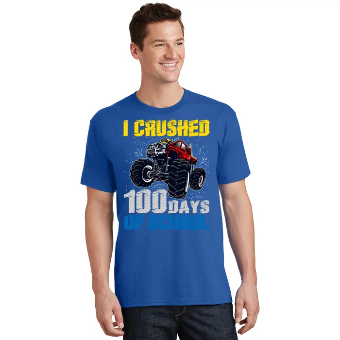 Truck Funny I Crushed 100 Days Of School Funny Gift T-Shirt