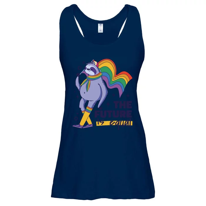 The Future Is Equal Sloth Pride Ladies Essential Flowy Tank