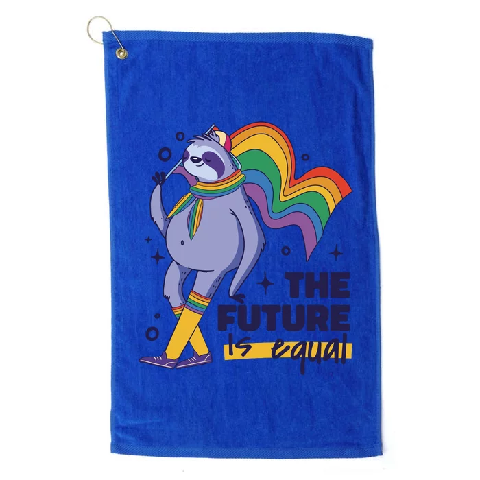 The Future Is Equal Sloth Pride Platinum Collection Golf Towel