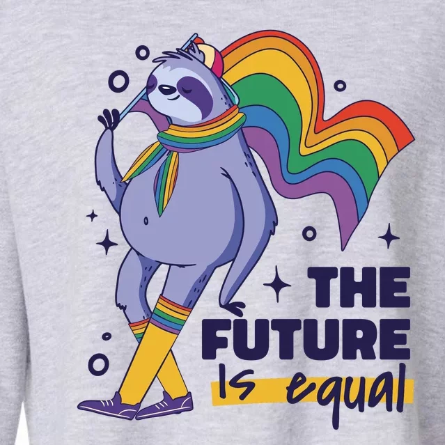 The Future Is Equal Sloth Pride Cropped Pullover Crew