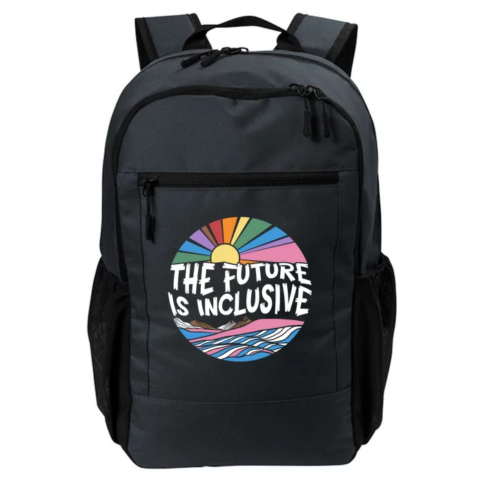 The Future Is Inclusive Rainbow Sunset Flowers Lgbtq Rights Gift Daily Commute Backpack