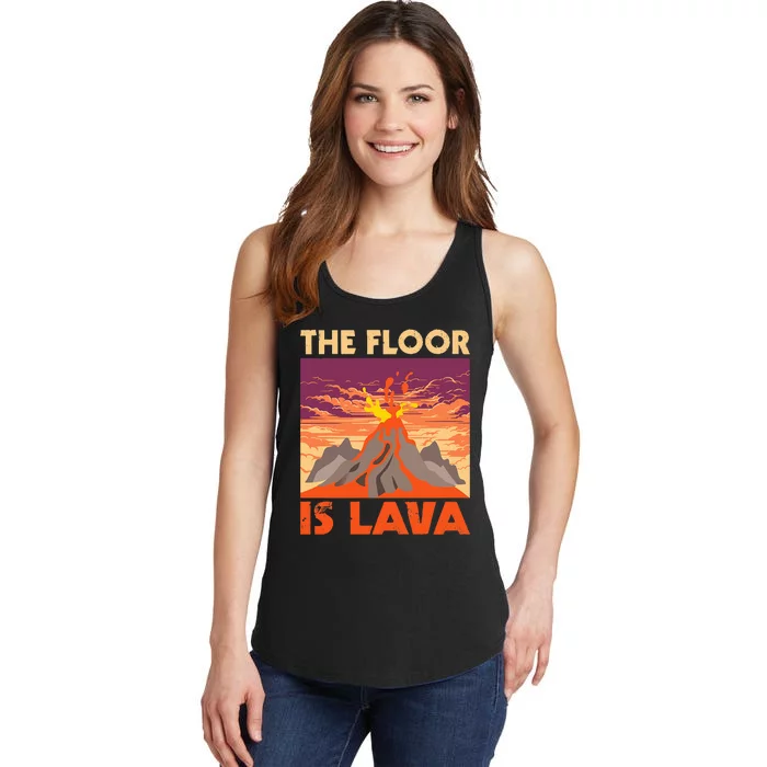 The Floor Is Lava Volcanologist Volcanology Volcano Lover Ladies Essential Tank