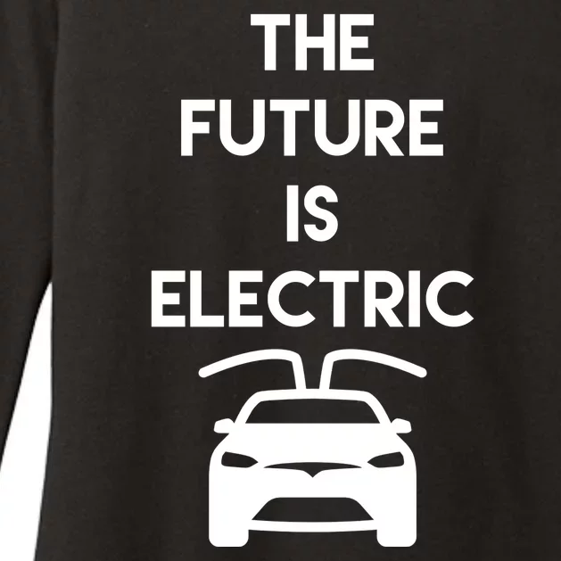 The Future Is Electric Car Womens CVC Long Sleeve Shirt