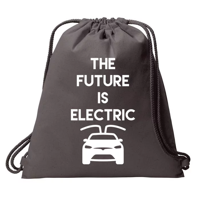 The Future Is Electric Car Drawstring Bag