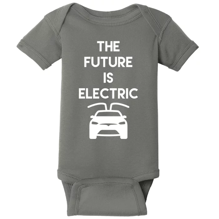 The Future Is Electric Car Baby Bodysuit