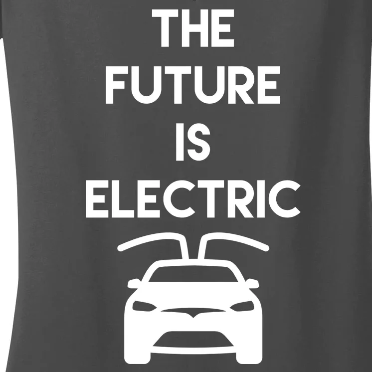 The Future Is Electric Car Women's V-Neck T-Shirt