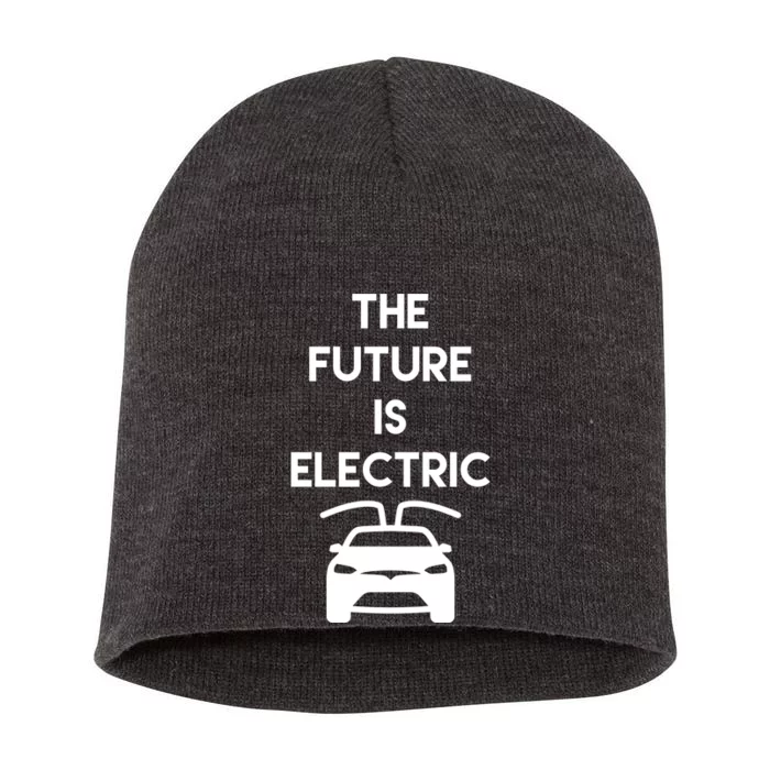 The Future Is Electric Car Short Acrylic Beanie