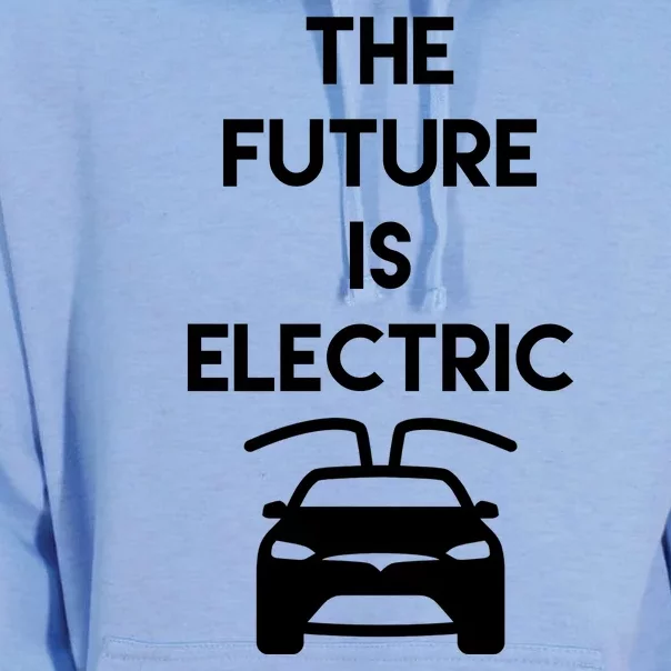 The Future Is Electric Car Unisex Surf Hoodie