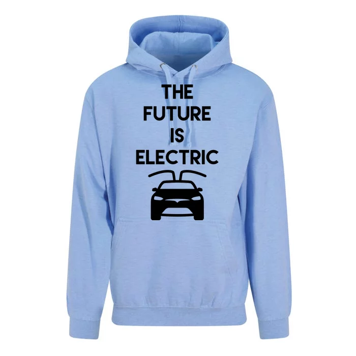 The Future Is Electric Car Unisex Surf Hoodie