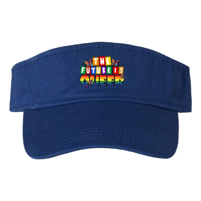 The Future Is Queer Lgbtq Rainbow Pride Gift Valucap Bio-Washed Visor