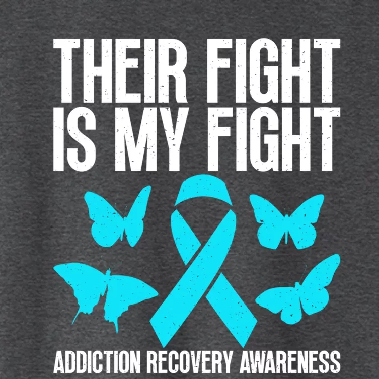 Their Fight Is My Fight Addiction Recovery Matters For Gift Women's Crop Top Tee