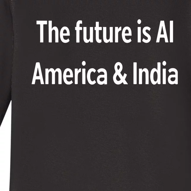 The Future Is Ai America And India Baby Long Sleeve Bodysuit