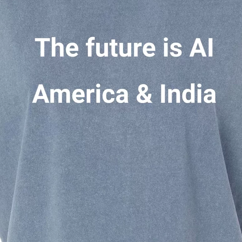 The Future Is Ai America And India Garment-Dyed Women's Muscle Tee