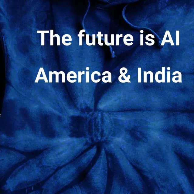 The Future Is Ai America And India Tie Dye Hoodie