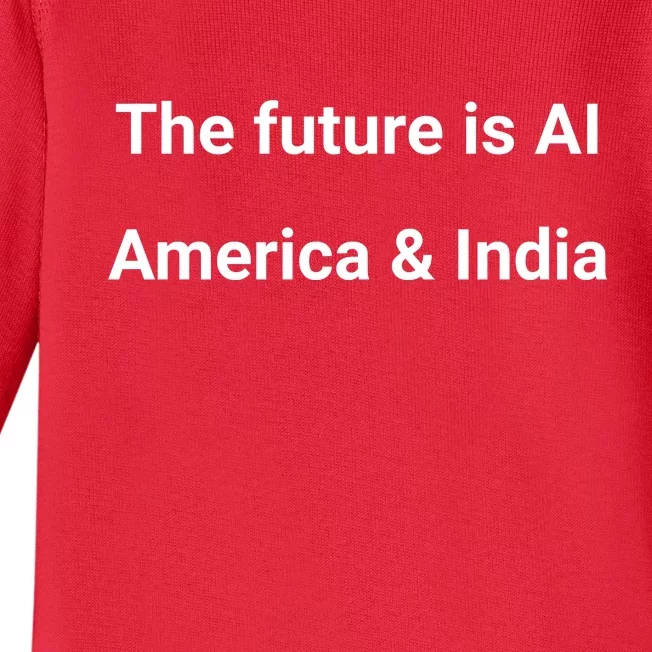 The Future Is Ai America And India Baby Long Sleeve Bodysuit