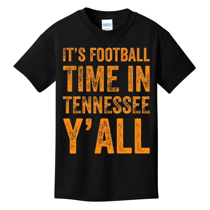 Tennessee Football ItS Football Time In Tennessee Yall Vol Kids T-Shirt