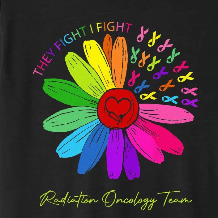 They Fight I Fight. Oncology Team. Radiation Oncology Nurse ChromaSoft Performance T-Shirt