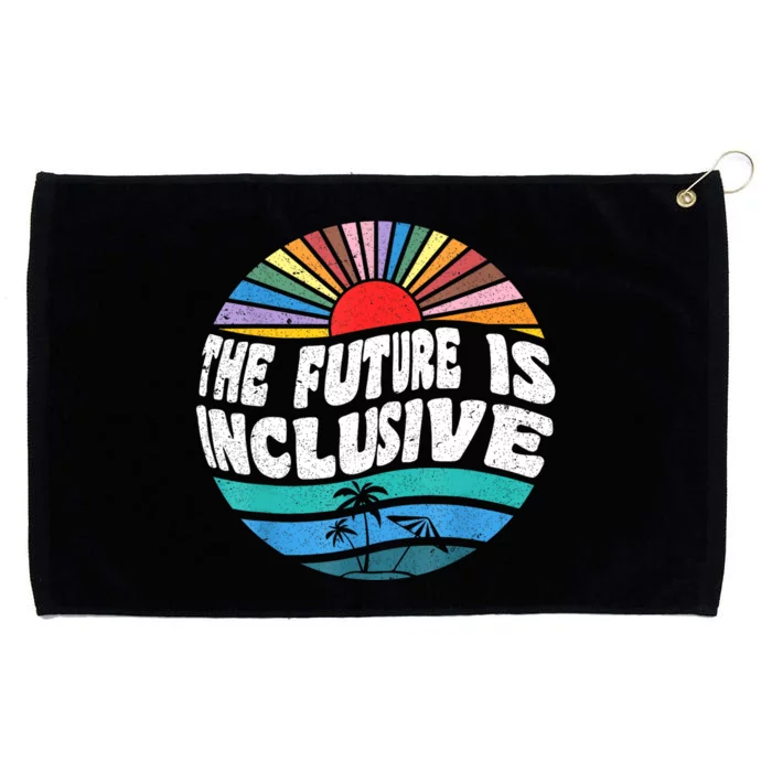 The Future Is Inclusive Retro Vintage Grommeted Golf Towel