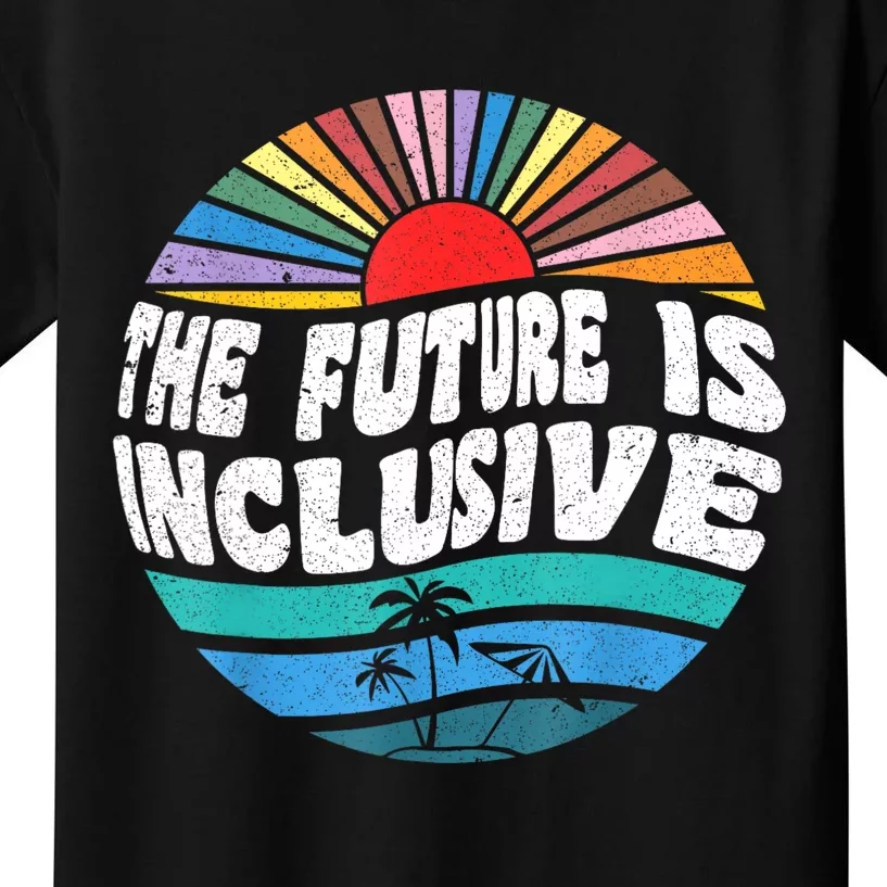 The Future Is Inclusive Retro Vintage Kids T-Shirt