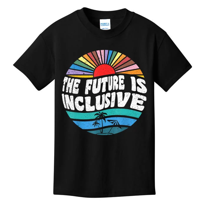 The Future Is Inclusive Retro Vintage Kids T-Shirt