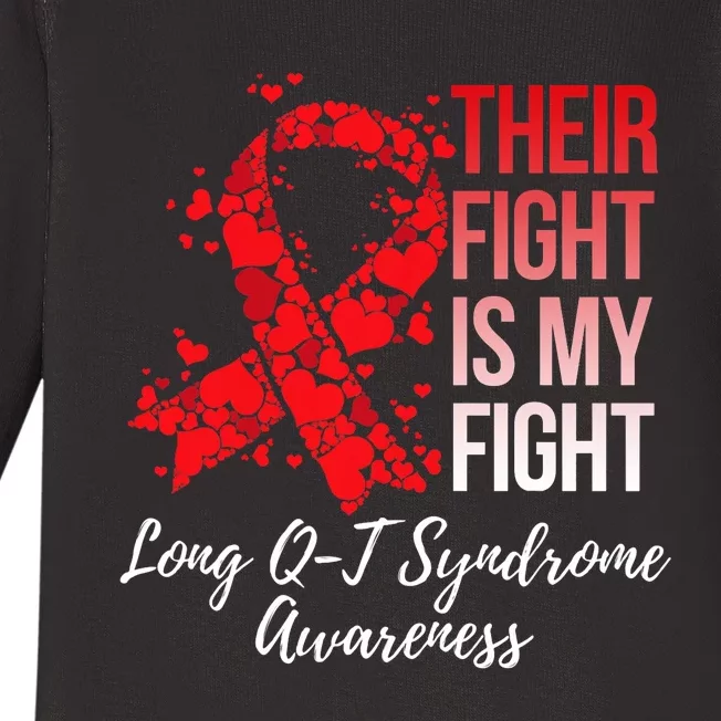 Their Fight Is My Fight Long Qt Syndrome Awareness Baby Long Sleeve Bodysuit