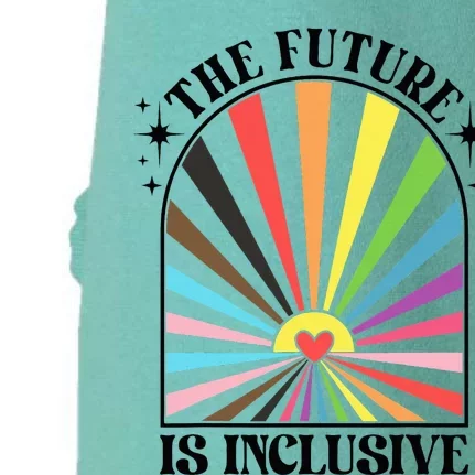 The Future Is Inclusive Lgbt Pride Month Rainbow Doggie 3-End Fleece Hoodie