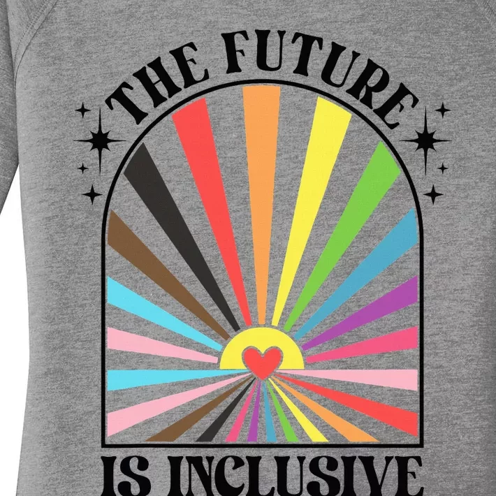 The Future Is Inclusive Lgbt Pride Month Rainbow Women's Perfect Tri Tunic Long Sleeve Shirt