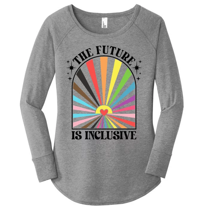 The Future Is Inclusive Lgbt Pride Month Rainbow Women's Perfect Tri Tunic Long Sleeve Shirt